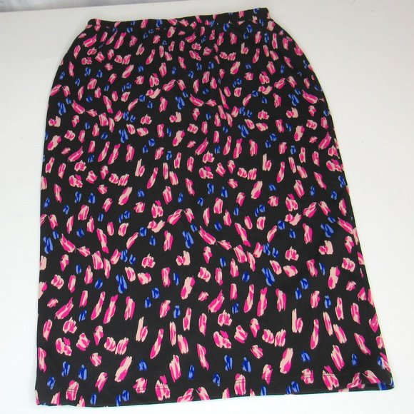 I Heart Ronson Black Patterned Pencil Skirt Size M - Picture 3 of 11